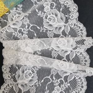 Tela de Encaje Elástico Floral de 17 cm, Ligera, Color Personalizado, Nailon y Spandex, Borde Festoneado, para Lencería, Vestido de Novia, Encaje Suave - Product Image 2