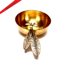 Cuenco Antiguo con Diseño de Libélula, Hecho a Mano en Metal, Acabado Único, para Servir Nueces, Frutas, Decoración para Restaurantes - Product Image 2