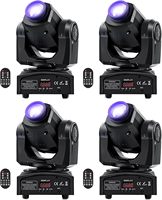 U`King 4PCS 50W LED Beam Moving Head Light Gobo Stage Light DMX Remote Control Spot Moving Head Light for Disco Wedding DJ Party
