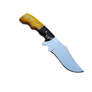 Cuchillo de hoja fija de acero inoxidable para caza hecho a mano personalizado con hueso teñido y mango de madera cuchillo de Camping - Product Image 3