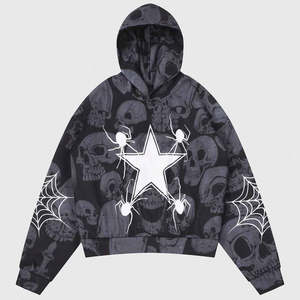 เสื้อฮู้ดดี้ผู้ชายแบบสั่งทำพิเศษสำหรับฤดูหนาว ผ้าฝ้าย 100% ระบายอากาศได้ดี ประดับด้วยคริสตัล ดีไซน์ลำลอง คุณภาพพรีเมียม บริการ OEM ดิจิทัล แบบปกติ - Product Image 1