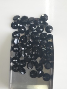 Natural Black Onyx 8MM Round Brilliant Cut Best Quality Loose Gemstones for Jewelry Making - Product Image 4