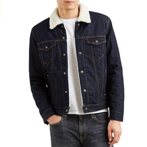 Design Sun Faded Distressed Jeans Denim Jacket Vintage Embroidery Rhinestone Details Streetwear Style Waterproof <b>Men</b> - Product Image 3