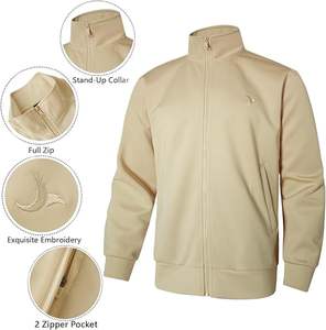 Conjuntos deportivos para hombre de 2 piezas, conjuntos de ropa casual de manga larga con cremallera completa para correr - Product Image 4