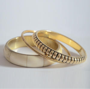 Modern Vintage Polished Brass <b>Bangle</b> Beautiful Antique Tribal Fusion Jewelry with Bone Resin Work Sculpture Wholesale Fashion - Product Image 5