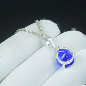 Colgante de Tanzanita Natural en Forma de Lágrima, Plata de Ley 925, Colgante Boho Hecho a Mano, Joyería de Piedras Preciosas, Regalo - Product Image 4