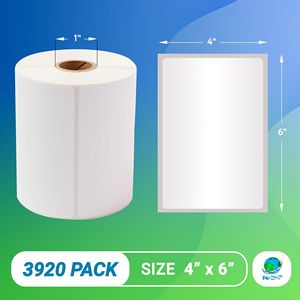 Confezione 3920 di carta termica diretta da 4X6 pollici per etichette di spedizione autosigillate da 1 pollice rotoli per imballaggio termico - Product Image 2