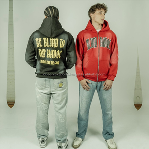 Conjunto de Sudadera con Capucha y Pantalones Deportivos Anchos de Algodón Grueso de Invierno de Alta Calidad Personalizados, Unisex, Transpirables, Estilo Urbano - Product Image 4