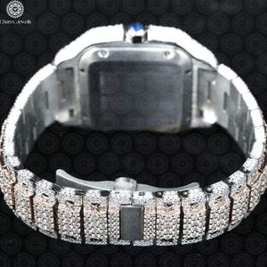 Montre de luxe Charm Jewells pour homme, boîtier en acier inoxydable, 30 mm, analogique, mécanique, résistante à l'eau 10 bars, date automatique, fermoir pliant - Product Image 2