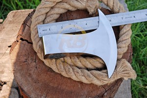 Hand Forged Viking Style <b>Axe</b> Head Carbon Steel Tomahawk Blank for Bushcraft Hunting <b>Camping</b> Tool Supplier - Product Image 3