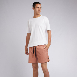 Shorts Homme Vintage Délavé à l'Acide avec Logo Personnalisé, Motif Acide Uni, Maille Épaisse Effet Soleil, Style Streetwear, Tailles XS à 3XL - Product Image 3