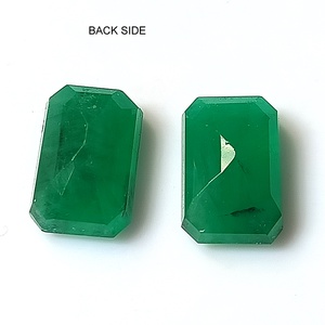 Conjunto de 2 Piezas de Esmeralda Verde Natural de Zambia de 8.20 Quilates, Corte Esmeralda Facetado, para Joyería - Product Image 5