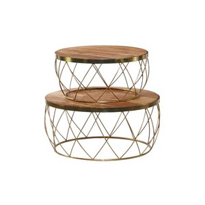 Designer Metal Frame Nesting <b>Table</b> Set Modern <b>Coffee</b> <b>Tables</b> for Home Interior Styling - Product Image 2