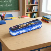 Estuche Organizador de Plástico Resistente VIKAS Original MINI para Lápices, Sacapuntas, Regla, Borrador y Artículos Escolares