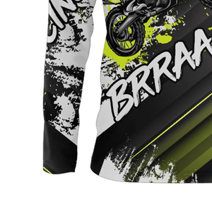 Jersey de Motocross de Diseño Personalizado de Alta Calidad, Servicio OEM, Secado Rápido, Talla Grande, Ajuste Holgado, para Hombre - Product Image 3
