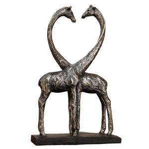 Vintage Antique Finished Giraffe Animal Sculpture <b>Office</b> <b>Decor</b> Home Decoration <b>Accessories</b> Modern Space Decoration - Product Image 1