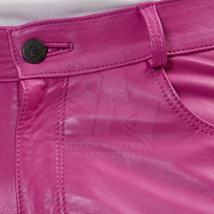 Pantalones de Cuero Ecológicos Transpirables de Cintura Media para Hombre, Diseño Moderno de Alta Calidad, con Logotipo Personalizado y Servicio OEM - Product Image 6