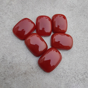 Natural Red Onyx Cabochon Rectangle <b>Cushion</b> Shape Calibrated Flat <b>Back</b> Gemstone All Sizes Available - Product Image 4