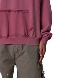 Surdimensionné Vintage lavé polaire hommes sweats à capuche Streetwear pull à capuche avec poche kangourou 2026 - Product Image 6