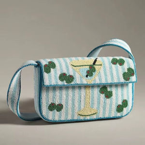 Sac à main élégant brodé de perles de rocaille fait main pour femme, idéal pour les soirées - Product Image 1