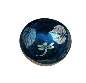 Auténtico Tazón de Coco Lacado Artesanal, Tazón Decorativo Pintado a Mano de Primera Calidad para un Estilo de Vida Sostenible y Adornos para el Hogar - Product Image 1