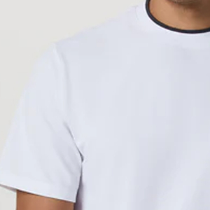 T-shirt Polo Homme Col Rond Manches Courtes en Coton Mélangé Respirant Coupe Moderne pour l'Été – Vêtement Décontracté, Production en Gros - Product Image 3