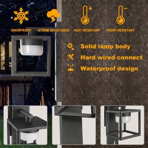 Lampade da Parete Moderne Impermeabili 6.5W con Lampadina LED GX53 Sostituibile, 650 Lumen 3000K Bianco Caldo per Illuminazione Esterna del Portico - Product Image 4