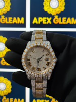 Montre en diamant moissanite de haute qualité avec un savoir-faire premium, accessoire de luxe pour homme, disponible à la vente