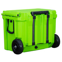 Glacières Kuer de 60 quarts, longue durée de conservation de la glace, glacière isotherme portable avec poignée à roulettes pour accessoires de camping