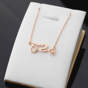 Collar con Colgante de Plata S925 para Mujer, Accesorios DIY, Joyería 520 Te Amo, Juego de Colgantes Vacíos con Perla, Cadena 423, Joyería para el Cuello - Product Image 3