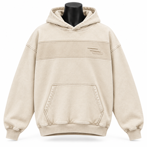 Sudadera con Capucha Unisex Extra Grande, Color Sólido, Logotipo Bordado y en Relieve, Bolsillo Delantero, Tejido Casual, 100% Algodón, Ropa de Otoño - Product Image 1