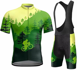Ensemble de maillot de cyclisme personnalisé 2026 de haute qualité pour hommes avec short à bretelles respirant, dernière conception, ensembles uniformes avec logo personnalisé - Product Image 1