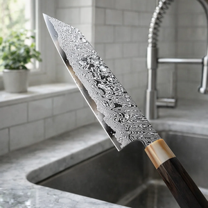 Cuchillo de Chef LEGACY BLADES de Calidad Premium, Acero de Damasco, Hecho a Mano, Mango de Madera, Ambidiestro, Cuchillo de Cocina Moderno - Product Image 5