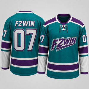 เสื้อฮอกกี้น้ำแข็ง F2WIN สำหรับผู้ชาย สีขาว น้ำเงิน แดง แบบซับลิเมชั่น แขนยาว ระบายเหงื่อได้ดี ทรงปกติ เสื้อผ้าสำหรับผู้ใหญ่ ขายส่ง - Product Image 5