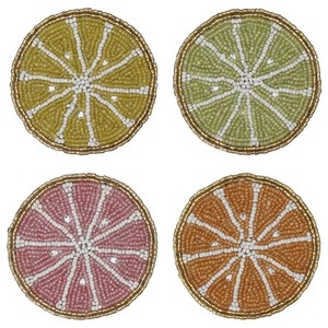 Cute handmade <b>beaded</b> fashionable customized choice <b>beaded</b> color full Flower design <b>coaster</b> Durable Office Table Home descorative - Product Image 4