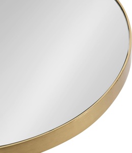 โต๊ะข้างทรงกลมสีทองเก๋ไก๋ ฐานทรงกระบอกเพรียวบาง ดีไซน์ประหยัดพื้นที่ แข็งแรงมั่นคง เหมาะสำหรับตกแต่งห้องนั่งเล่นสไตล์โมเดิร์น - Product Image 4