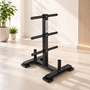 QLI QWT400 Indoor Safety <b>Weight</b> Tree Compact Plate <b>Storage</b> Rack for Gym Strength Training Durable Metal Frame - Product Image 1