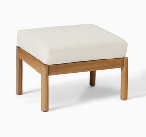 Sillón de Exterior de Madera de Teca Sólida con Reposapiés, Acabado Natural, Silla de Jardín y Patio con Reposapiés para Hotel, Resort, Villa - Product Image 6