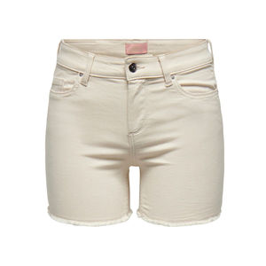Shorts de Mezclilla Beige para Mujer, Cintura Media, Estilo Veraniego, Corte Regular, Transpirables, Casuales, con Bolsillos, Servicio OEM, Logotipo Personalizado - Product Image 2
