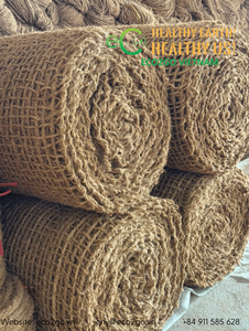 Maille en fibre de coco / Filet en fibre de coco / Service de découpe de tapis en fibre de coco / Sans alcali / Tissage sergé / Écologique / Taille de maille personnalisée / Le moins cher - Product Image 4