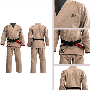 Uniforme de Jiu-Jitsu Brasileño de Primera Calidad, Fabricación Personalizada, BJJ Gi, Tela de Algodón de 440g, Transpirable, Antibacteriano, Color Marrón Claro, Unisex - Product Image 1