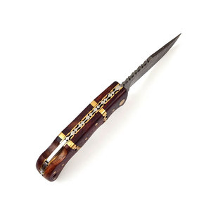 Damascus Steel Folding Pocket Knife Durable Handmade Pattern Steel Compact Outdoor <b>Camping</b> Hiking Fishing Travel <b>Tool</b> - Product Image 3