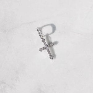Élégant Pendentif Breloque en Argent Sterling 925 avec Moissanite Dorée et Perle d'Eau Douce, Style Hip Hop Ice Luxe, Bijou Unisexe Tendance pour Fête et Cadeau - Product Image 3
