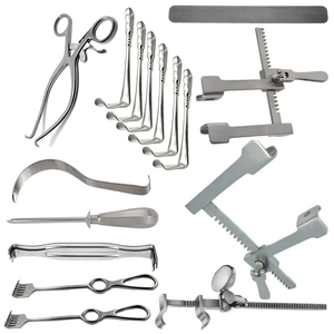 Ensemble de 17 instruments chirurgicaux rétracteurs pour interventions abdominales et nasales, outils de chirurgie générale, kit médical en acier inoxydable - Product Image 4
