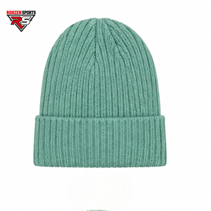 Bonnet tricoté sur mesure en gros pour adulte unisexe, style décontracté, sportif, automne-hiver, couleur unie, neutre, chaud et tissé - Product Image 1