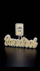 925 argent Sterling émail Joker visage caution complet Buss vers le bas deux tons plaqué or dernier VVS personnalisé Moissanite pendentif - Product Image 5