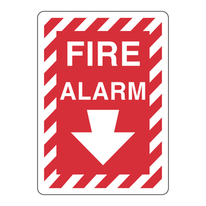 Señal de Alarma contra Incendios de Alta Visibilidad Brady, Resistente al Calor y a la Intemperie, para Interiores/Exteriores - Product Image 1