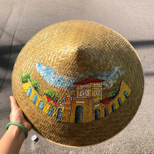 Sombrero de bambú de excelente calidad, sombreros cónicos naturales para mujeres y hombres, vietnamita non la. - Product Image 3