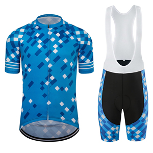 Ensemble de maillot de cyclisme pour hommes, imprimé géométrique, vêtements de vélo à manches courtes, kit de sport respirant - Product Image 3