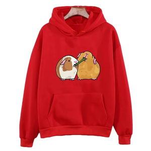 Sudadera con capucha para mujer, nueva, de alta calidad, con estampado de cobaya, ropa de animales linda y kawaii, sudadera polar unisex para otoño, estilo casual ligero - Product Image 3